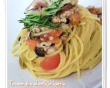 夏野菜と金山寺味噌のパスタ作り方5写真