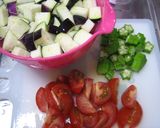 ✿夏野菜とチーズのオムレツリゾット✿作り方1写真
