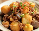 豚バラ蒟蒻とじゃが芋の韓流肉じゃが♪作り方4写真