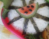 ＊キャラ弁＊ワンポイントにスイカおにぎり作り方4写真