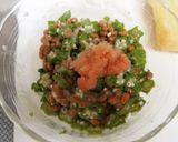 オクラ明太納豆きんちゃく作り方3写真