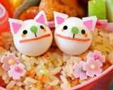 ＊キャラ弁＊　うずらDEパクパクうさぎ作り方6写真