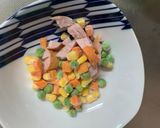 レンジクリーミー梅トマト味オムライス弁当作り方1写真