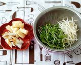 豆苗のポン酢炒め作り方1写真
