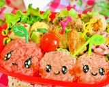 簡単キャラ弁りんごとさくらんぼちゃん❤作り方4写真