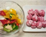 豚バラでバルサミコ酢豚☆作り方1写真
