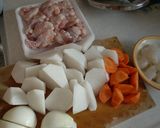 ほろホロ♪鶏と野菜の煮物作り方1写真