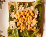 くるみツナ風と絹さや入りサンドイッチ作り方8写真
