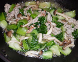 ☆楽安☆青梗菜と豚肉としめじの中華炒め作り方5写真