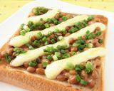 アンチョビ納豆トースト作り方4写真