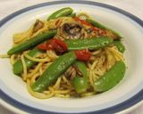 ☆スナップエンドウとプチトマトのパスタ☆作り方12写真