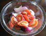 さっぱりトマトと紫玉ねぎ♪作り方1写真