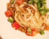 納豆のネバネバ冷製パスタ作り方4写真