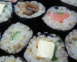あじさい風✿緑玄米の細巻き寿司作り方4写真