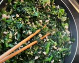 ほうれん草とマグロの塩昆布炒め作り方4写真