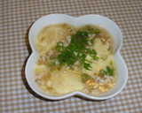 鶏そぼろとザーサイのあんかけ茶碗蒸し作り方9写真