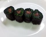 お弁当に　ほうれん草梅海苔巻き作り方3写真