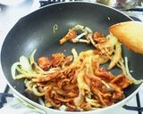 エリンギキムチの真っ赤なぺペロンチーノ作り方3写真