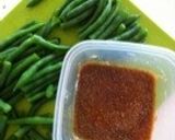 めんつゆで作るインゲンの胡麻和え。作り方1写真