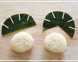 ひな祭り♪ちょこんとお雛さま＊キャラ弁作り方1写真