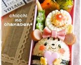 ＊キャラ弁おかず＊　ストローDEお花卵作り方6写真