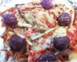 きんぴらごぼうとミートボールのピサ作り方3写真