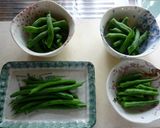 いんげんの　小鉢と　おひたし作り方4写真