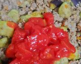 カラフル夏野菜でヘルシー♪ドライカレー＊ドリア作り方8写真