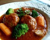 チーズ入りミートボールのトマトソース煮作り方12写真