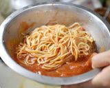 Wトマトの冷製【フェデリーニ】パスタ作り方4写真