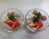 きのことアスパラの冷やし茶碗蒸し作り方1写真