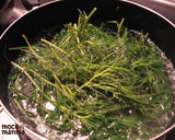 ＊おかひじきとトマトの冷製和風パスタ＊作り方1写真