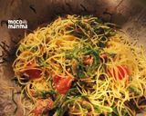 ＊おかひじきとトマトの冷製和風パスタ＊作り方4写真