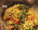 ＊おかひじきとトマトの冷製和風パスタ＊作り方4写真