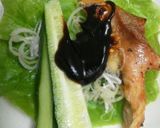 鶏肉の北京ダッグ風手巻き作り方3写真