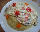クリームシチューとカレー風味御飯作り方4写真