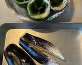おかんレシピ𓀤𓀣茄子とピーマンの肉詰め作り方4写真