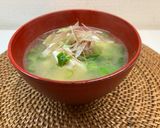 ピーマンのヘタと豆腐の味噌汁作り方3写真