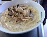 牛乳でカルボナーラ風スープパスタ★作り方6写真