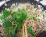 夏でも食欲up！豚肉と三つ葉の香味炒め♪作り方5写真