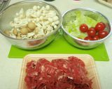 甘辛牛きのこサラダ作り方1写真