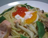 サーモンといくらのとろとろクリームパスタ作り方6写真