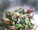 夏野菜で簡単冷茶漬け作り方2写真