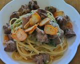 砂肝とおろし玉ねぎソースのパスタ作り方9写真