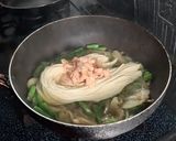 ツナと三度豆のお茶漬けパスタ作り方2写真