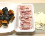 だし不要★鶏手羽中スティックとカボチャのスープ作り方1写真
