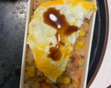 レンジ簡単洋風梅親子丼味オムライス弁当作り方13写真