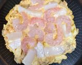 簡単ランチ！キャベツと海鮮のお好み焼き作り方8写真