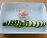 ズッキーニのベーコンチーズ包み蒸し作り方1写真