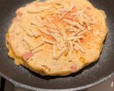 2歳息子のお気に入り朝食ピザパンケーキ作り方6写真